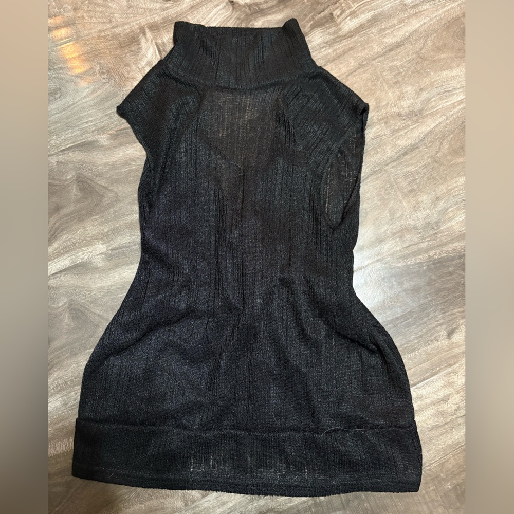 Black Sleeveless Top with Lace-Up Detail
